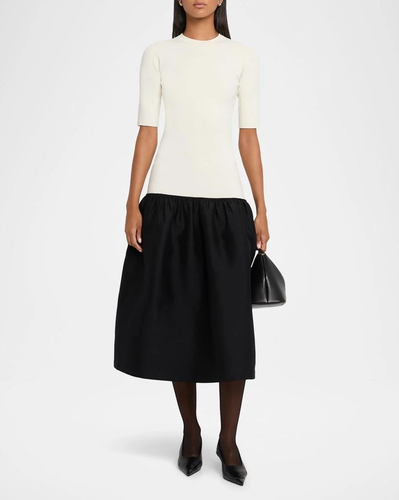 Totême Twinflower Drop-Waist Midi Dress 4