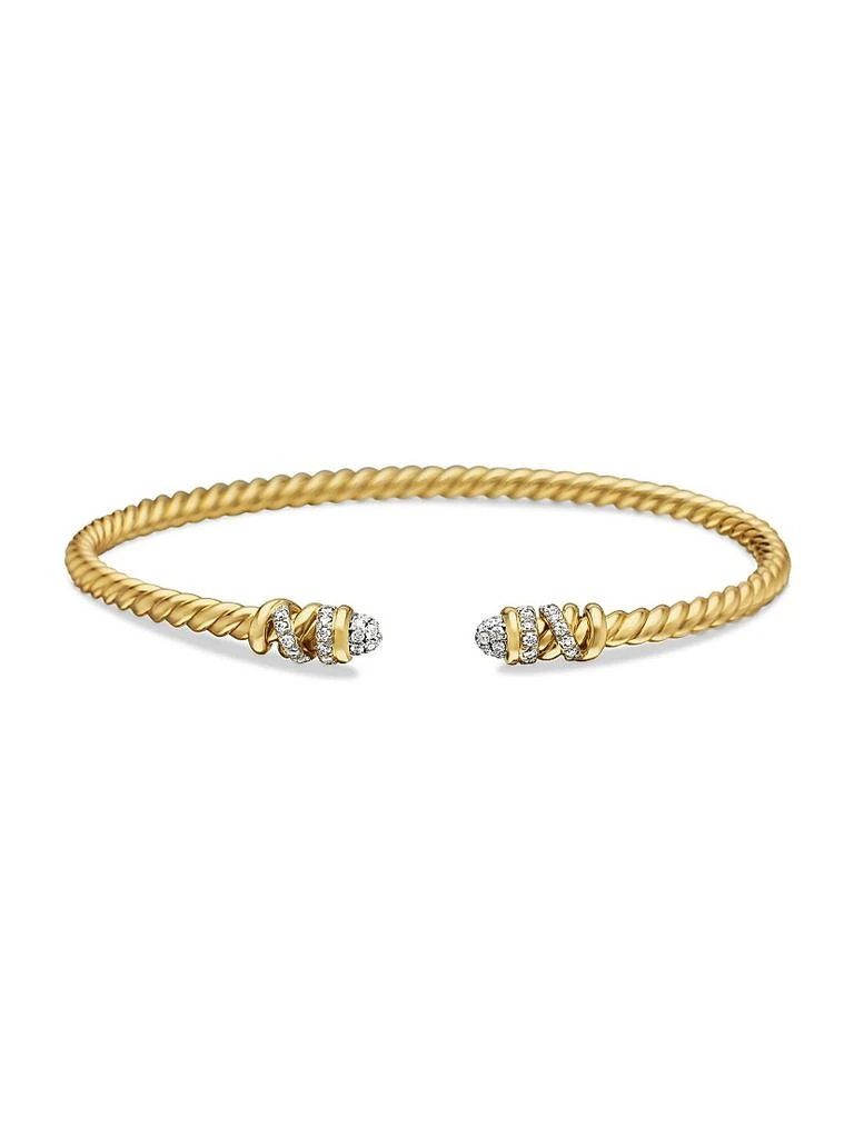 David Yurman Helena End Station Bracelet in 18K Yellow Gold with Diamonds 3