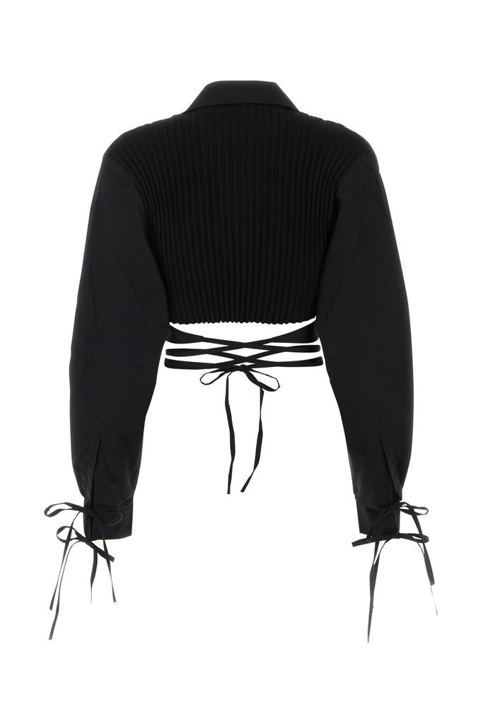 ANDREA ADAMO Andrea Adamo V-Neck Tie Fastening Knit Blouse