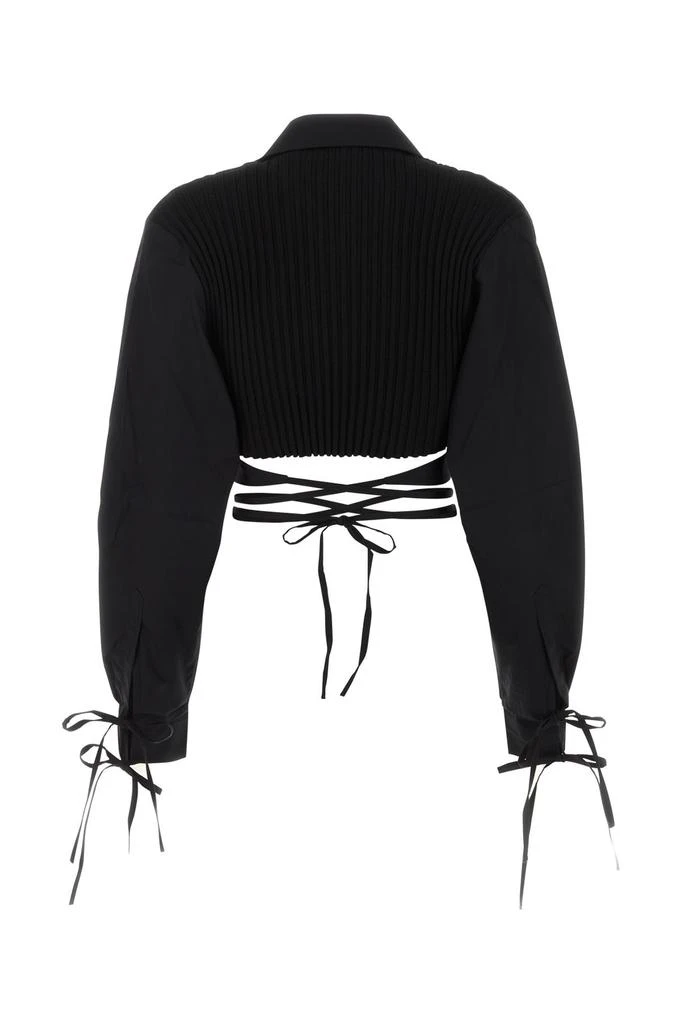 ANDREA ADAMO Andrea Adamo V-Neck Tie Fastening Knit Blouse 2