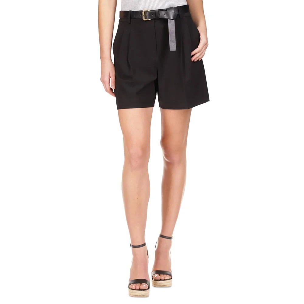 Michael Kors Women's Solid Pleat-Front Shorts 1