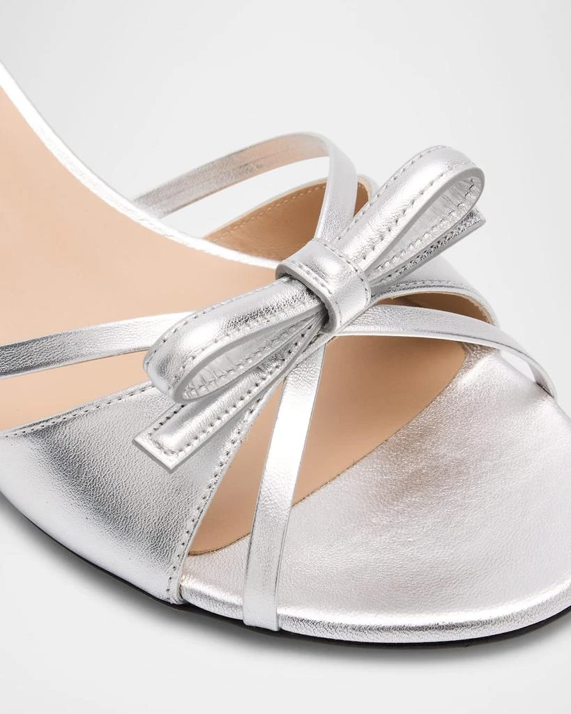 Stuart Weitzman Felicity 50 Bow-Top Slide Sandals 6