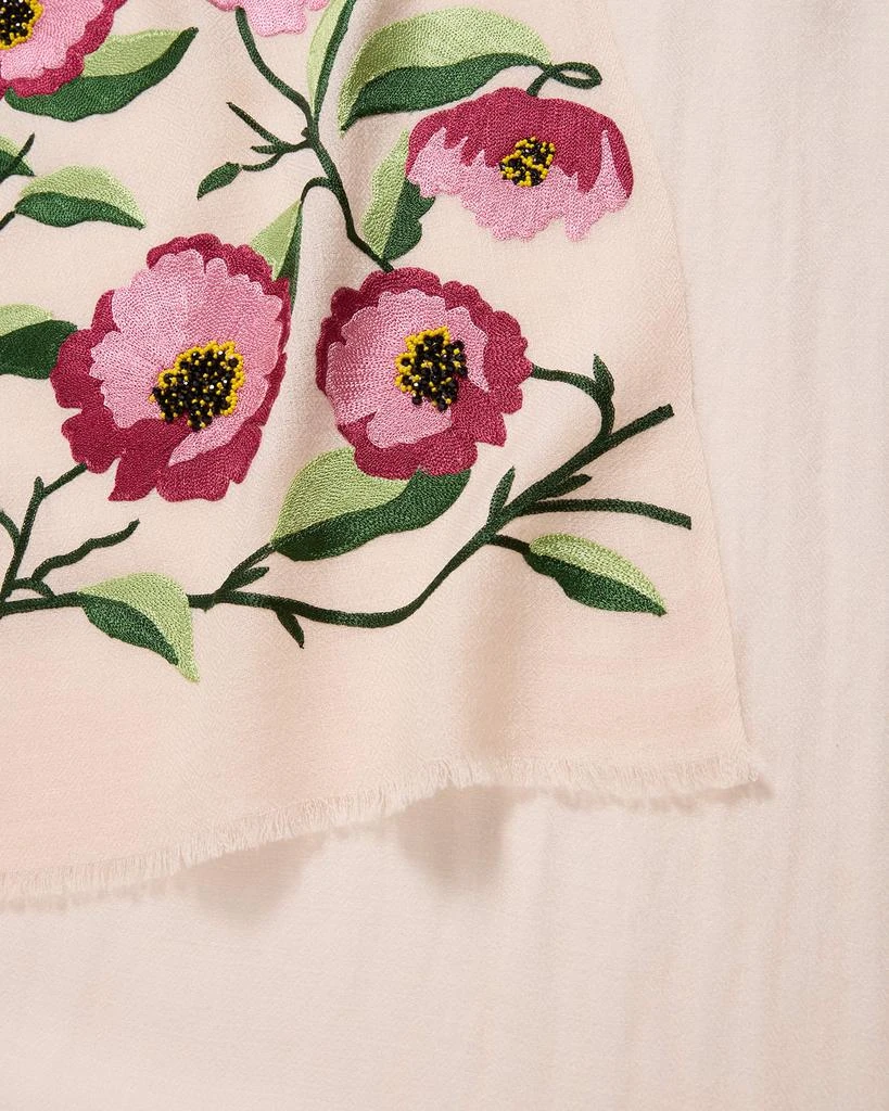 Janavi Big Blooming Merino Wool Blend Scarf 4