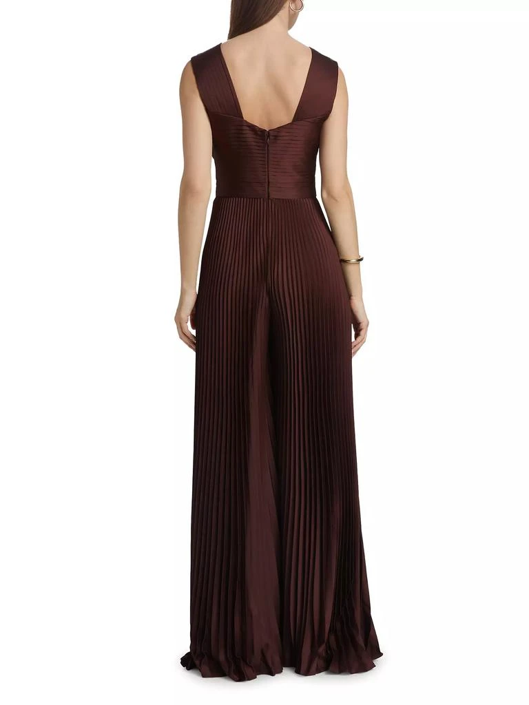 AMUR Rosalynn Charmeuse Pleated Jumpsuit 5