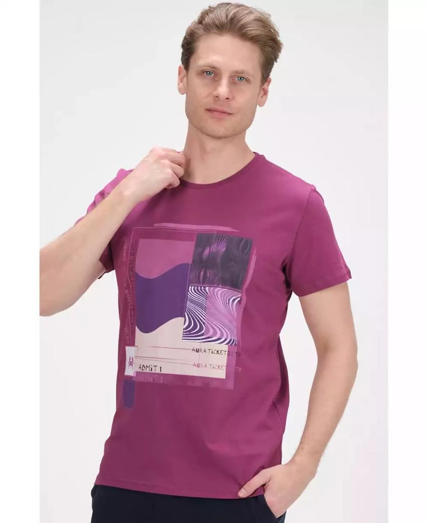RON TOMSON Men's Modern Print Fitted Admission T-shirt 5