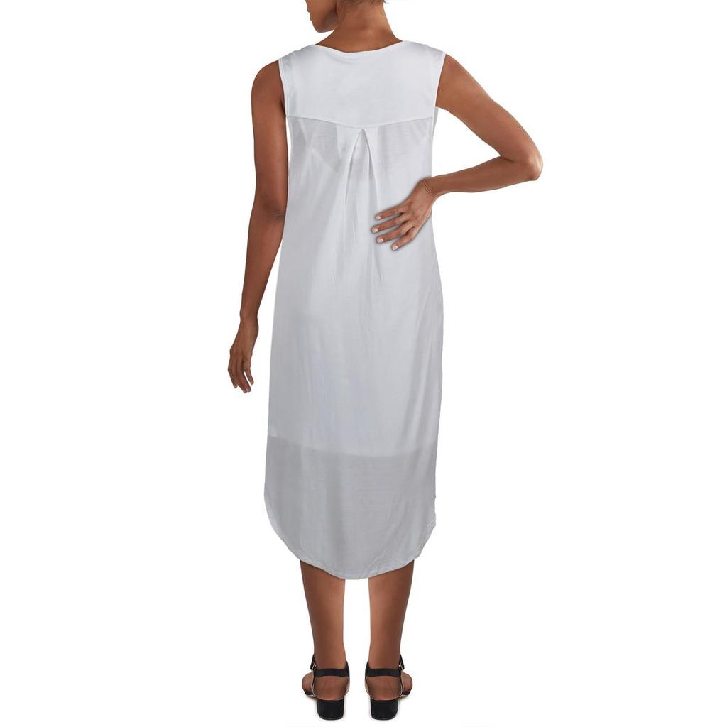 Heather Henley Womens Casual Midi Shift Dress