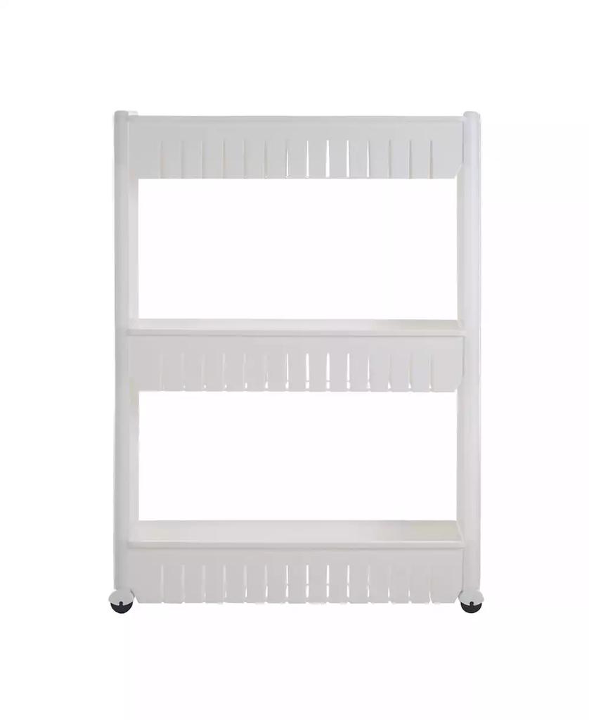Trademark Global Everyday Home 3 Tier Slide Out Laundry Cart on Rollers - Only 5" Wide