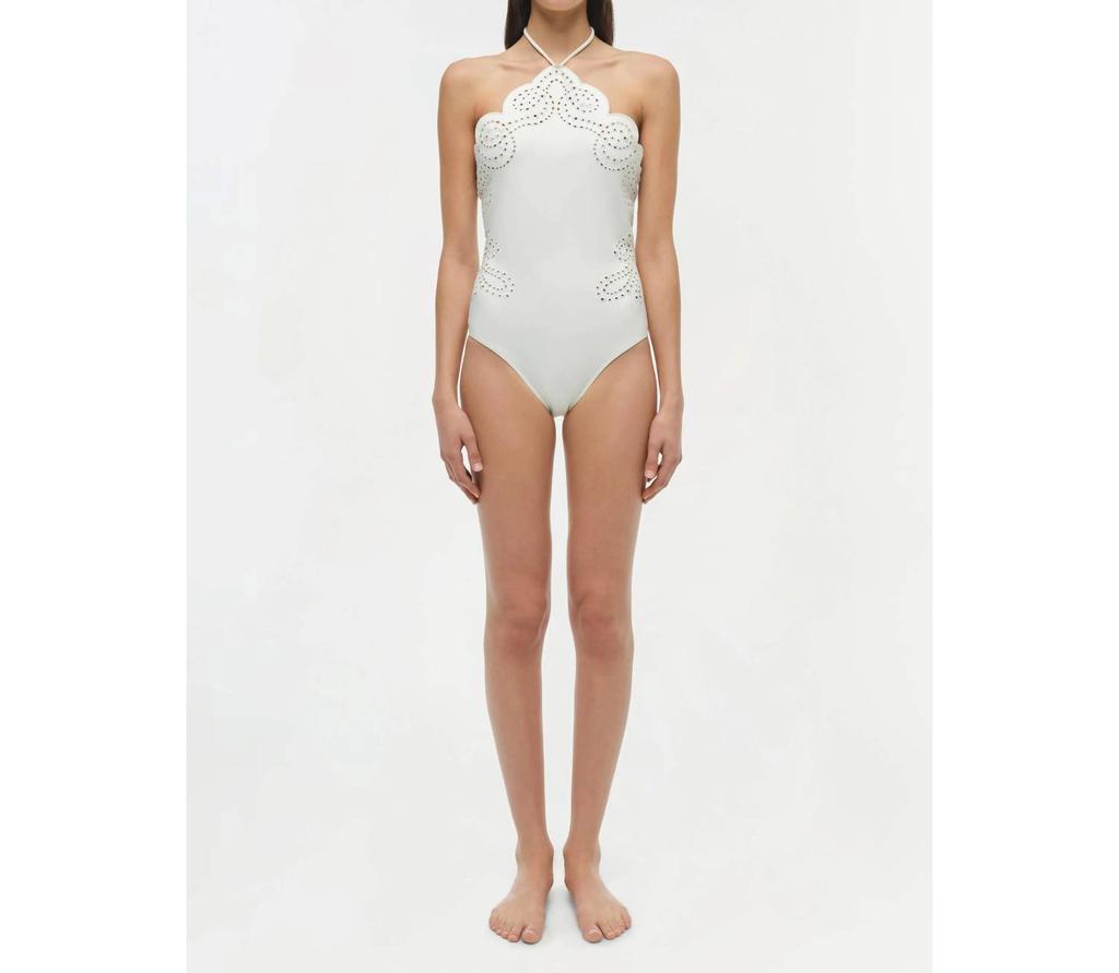Jonathan Simkhai Jonathan Simkhai - Nicolette Broderie Anglaise One Piece Swimsuit