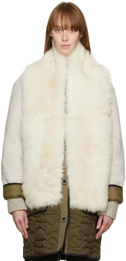 Yves Salomon Beige Echarpe Scarf 1