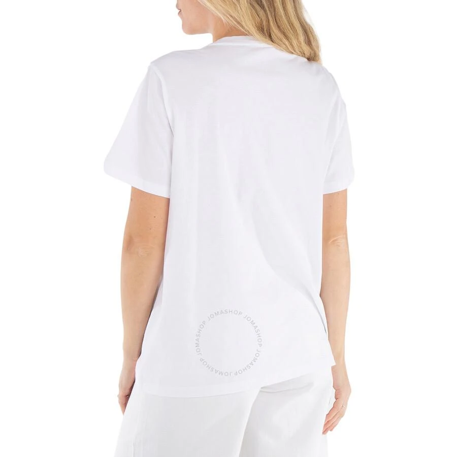Ganni Ladies Bright White Printed Organic Cotton T-Shirt 3