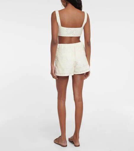 Valentino Embroidered cotton-blend bralette 3