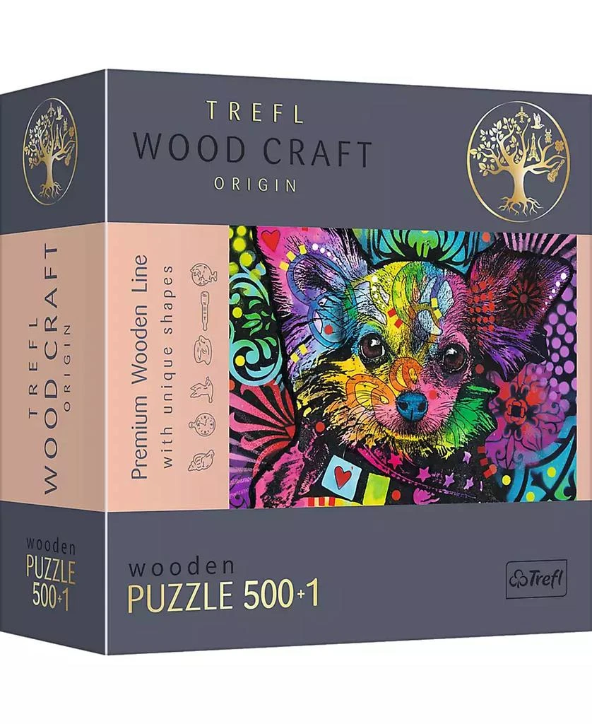 Trefl Wood Craft 501 Piece Wooden Puzzle - Colorful Puppy