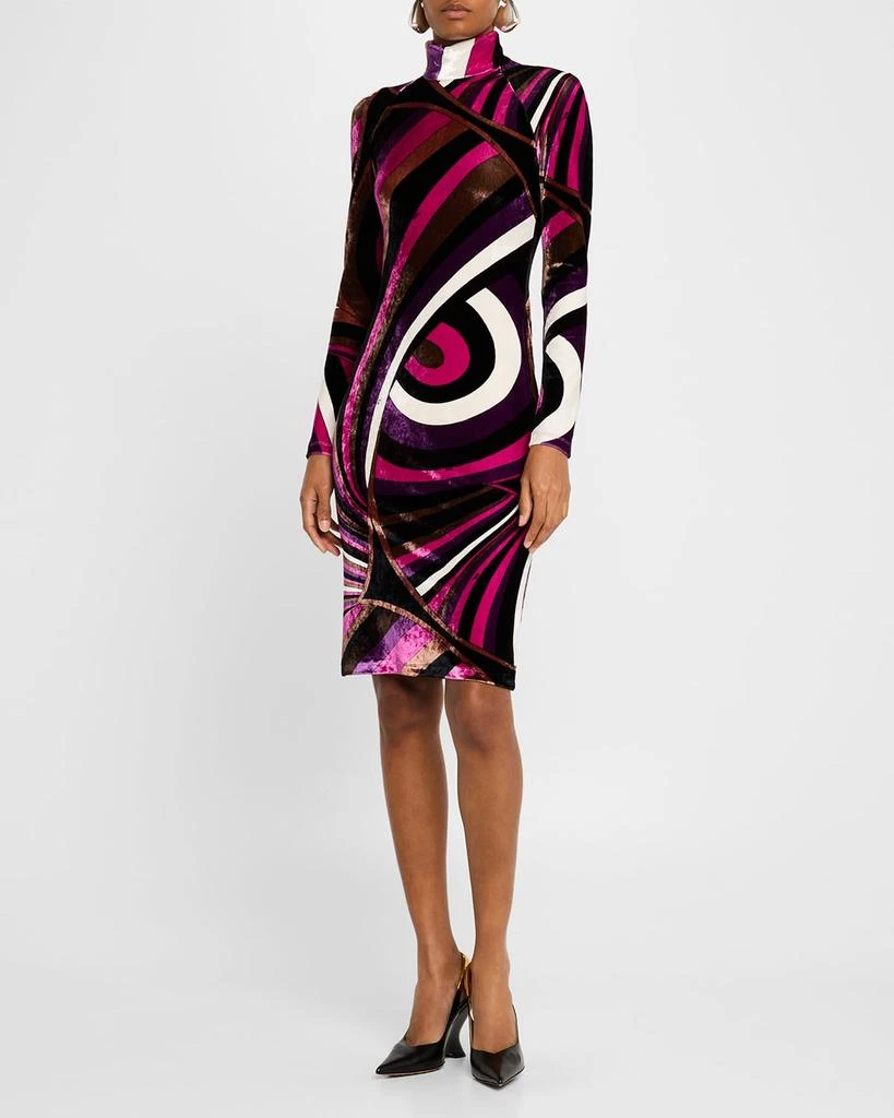 chinese dress ladies SOLD Emilio Pucci Silk Star Print Button Front Long Sleeve Dress – Palm  Beach Vintage main image 1