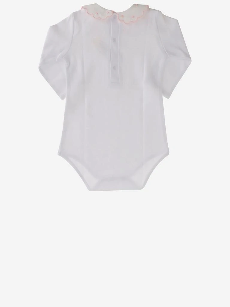 Nicoletta Fanna Cotton Bodysuit With Embroidered Collar 2