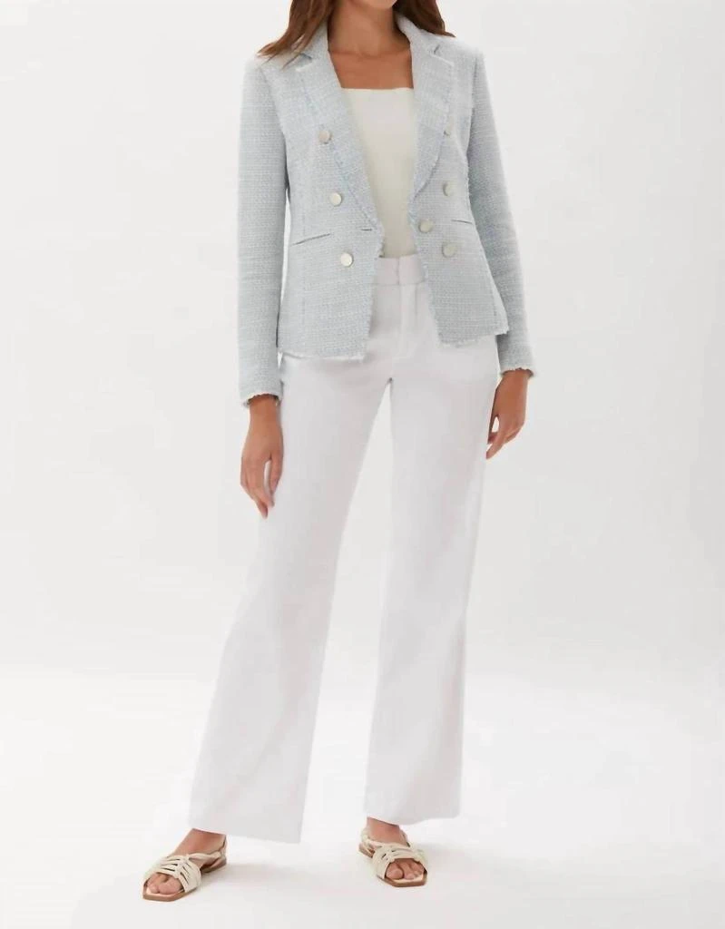 Ecru Ecru - Plaid Fitted Blazer 4