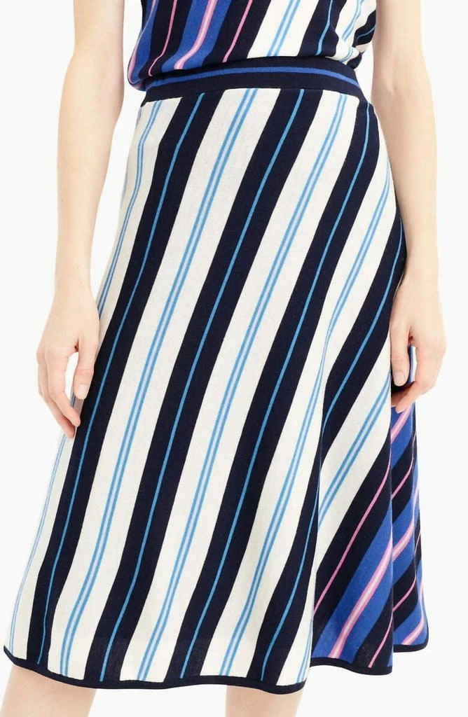 J. Crew J.Crew - Diagonal Stripe Merino Wool Midi A Line Skirt 3