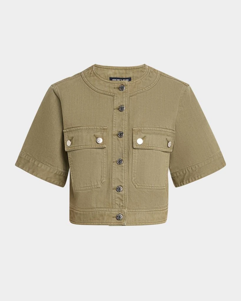 VERONICA BEARD Elias Short-Sleeve Denim Jacket 1