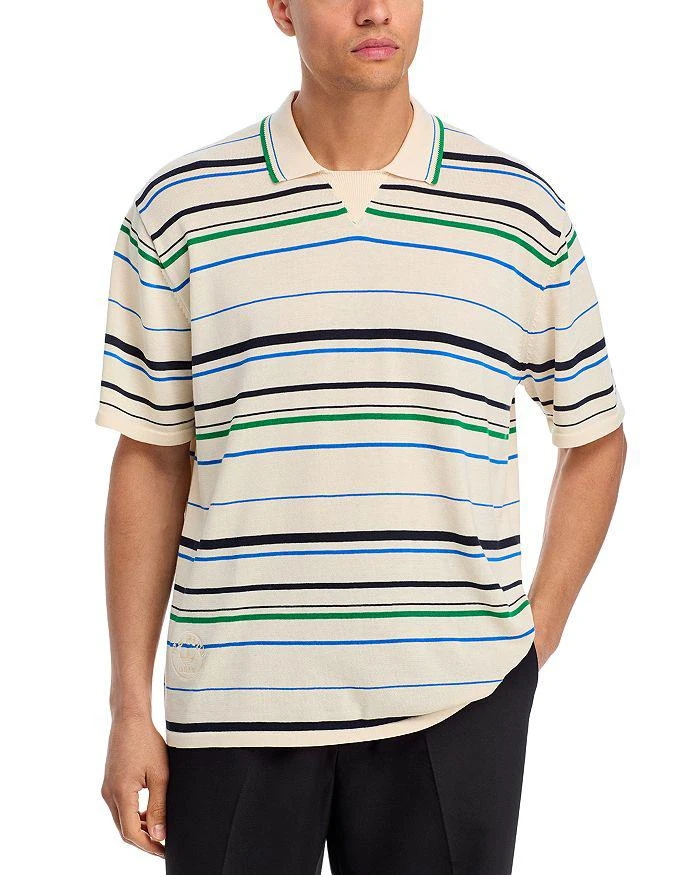 Adidas Regular Fit Striped Knit Polo 1