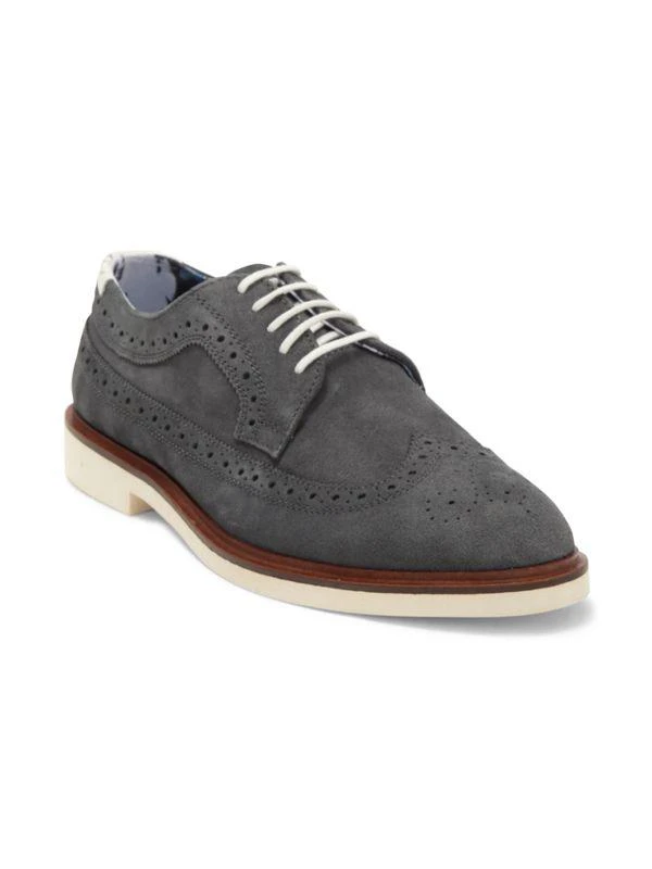 Paisley and Gray Wingtip Oxford Brogues 2