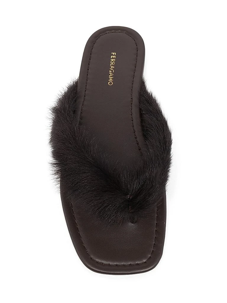 Shop Loly Faux Fur-Trim Leather Sandals on Sale at  display picture 2
