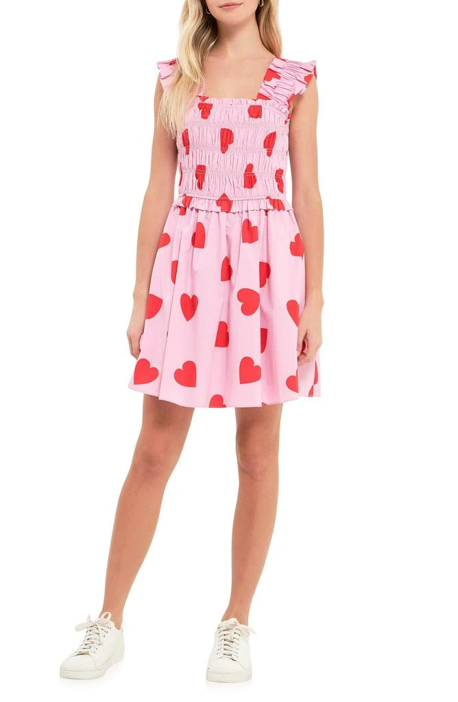 English Factory Heart Shape Shirred Sundress 1