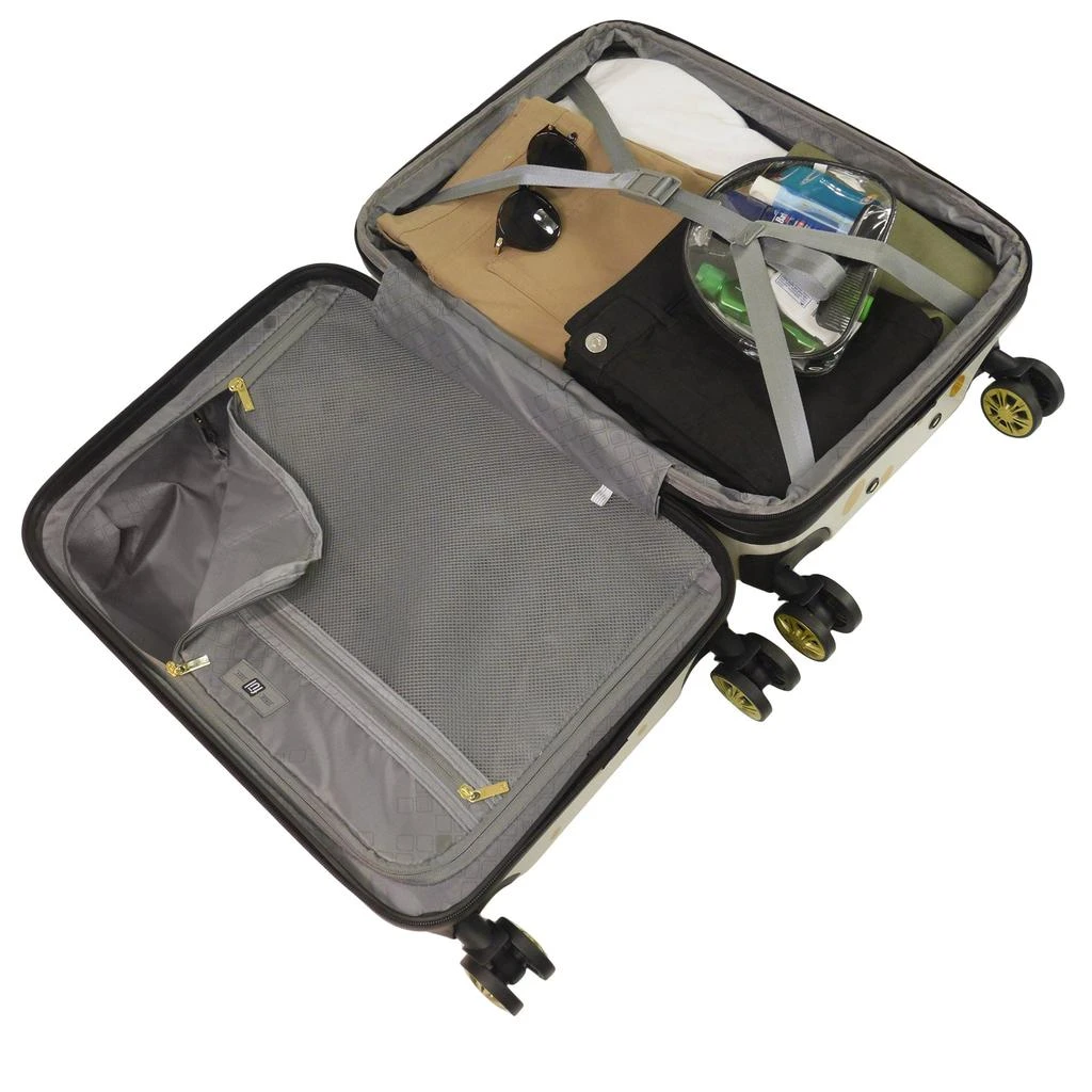 Ful Impulse Mixed Dots Hardside Spinner 22" Luggage, Black White 5