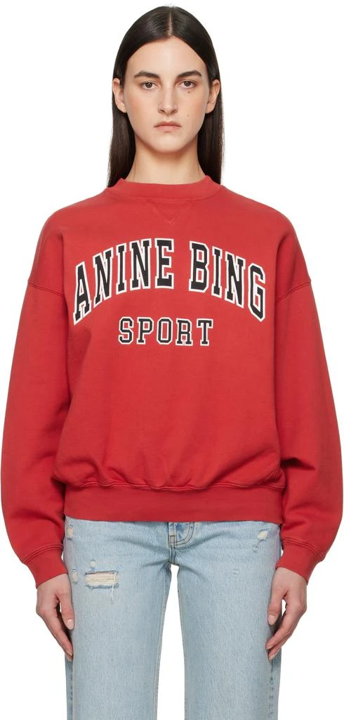 ANINE BING Red Jaci Sweatshirt 1