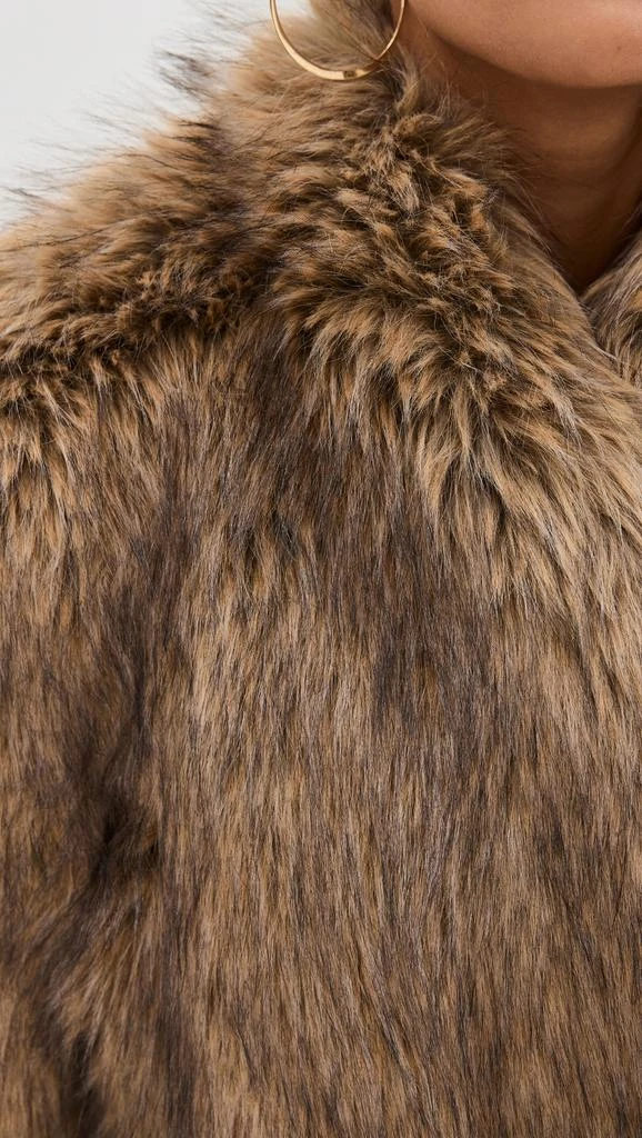 AWAKE MODE Rounded Sleeve Cropped Faux Fur Jacket 5