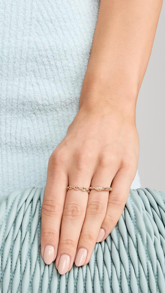 Zoe Chicco 14k Gold Snake Medium Box Chain Soft Ring