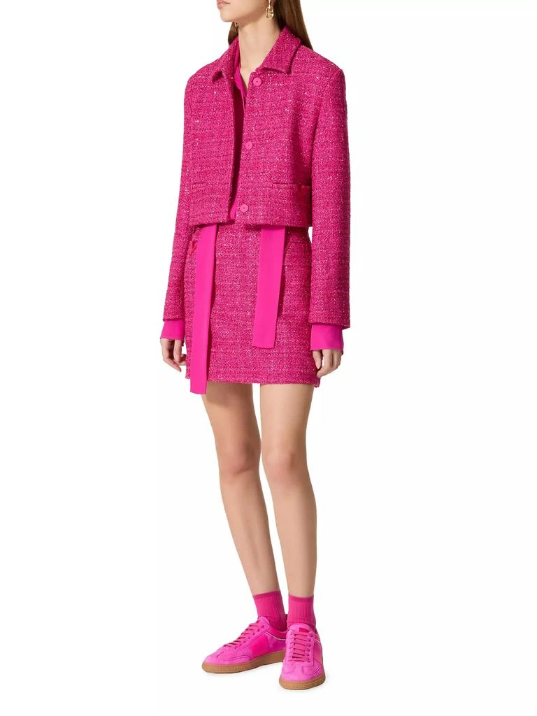 Valentino Glaze Tweed Light Mini Skirt 2