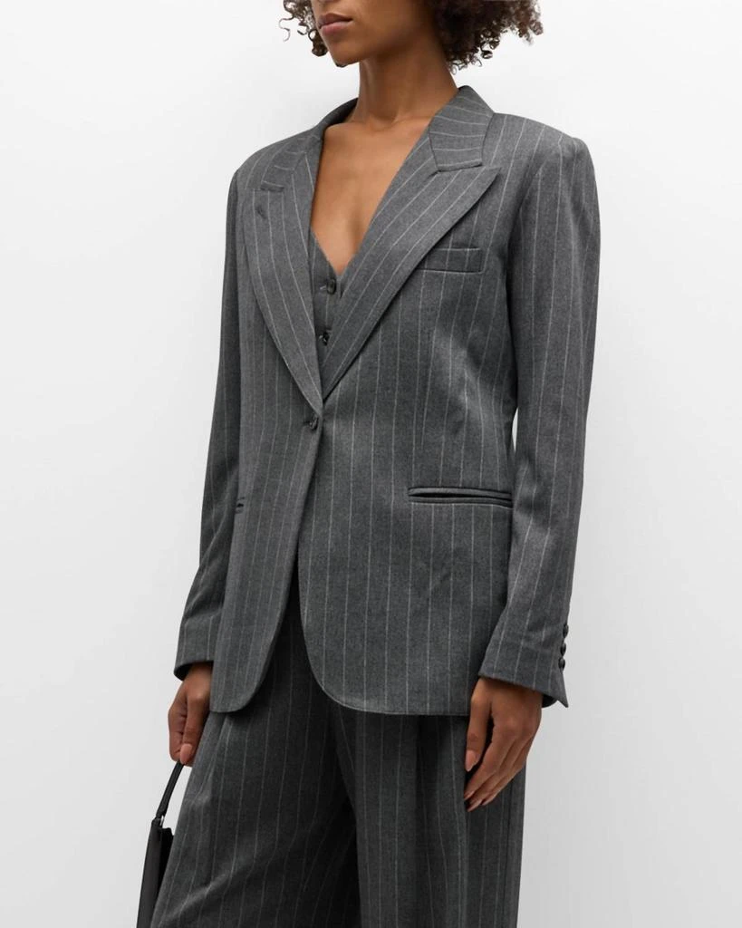 Smythe 90's Blazer In Grey Pinstripe 1