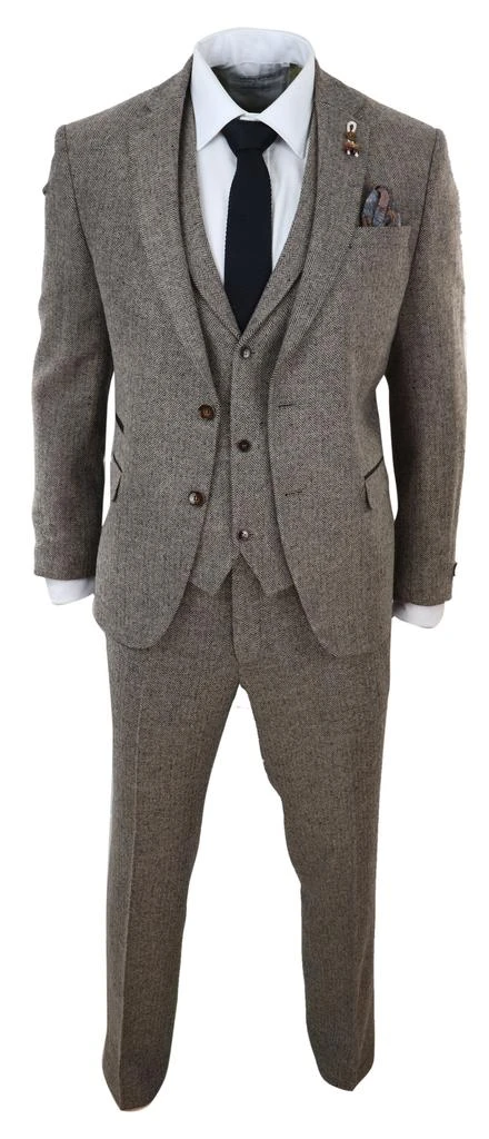 TruClothing 3 Piece Herringbone Suit 281 2