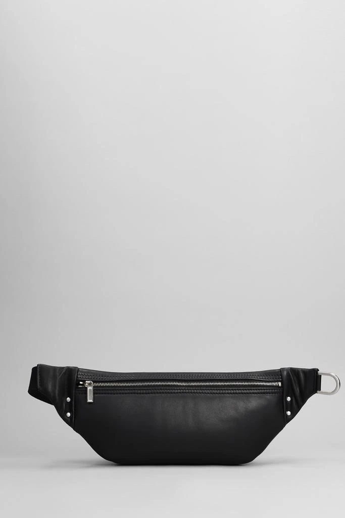 Rick Owens Geo Bumbag Waist Bag In Black Leather 3