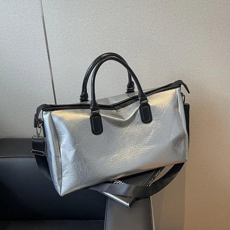 TRUEDAMES PU Leather Oversize Travel Bag