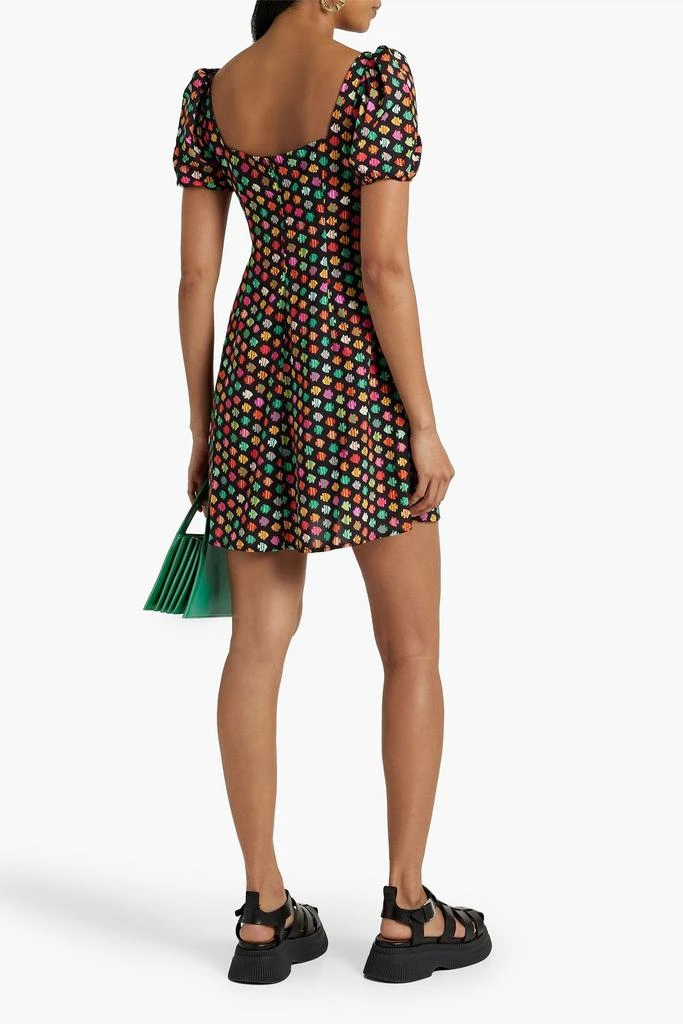 HVN Dylan printed satin mini dress 3