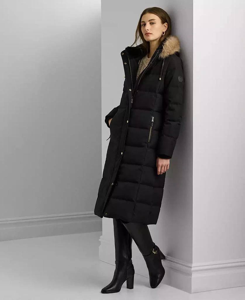 Ralph Lauren Women's Maxi Faux-Fur-Trimmed Hooded Puffer Coat 1