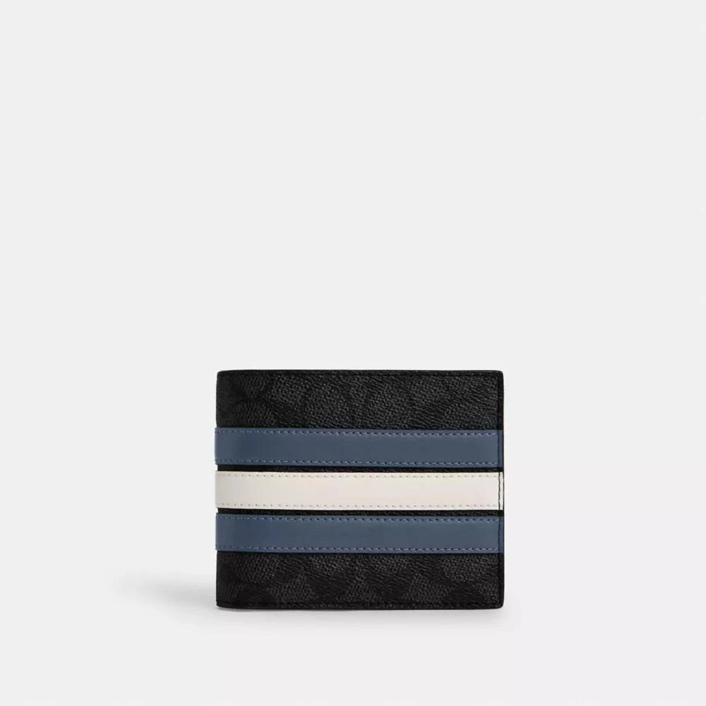Coach 3 In 1 Wallet In Signature Canvas With Varsity Stripe 1