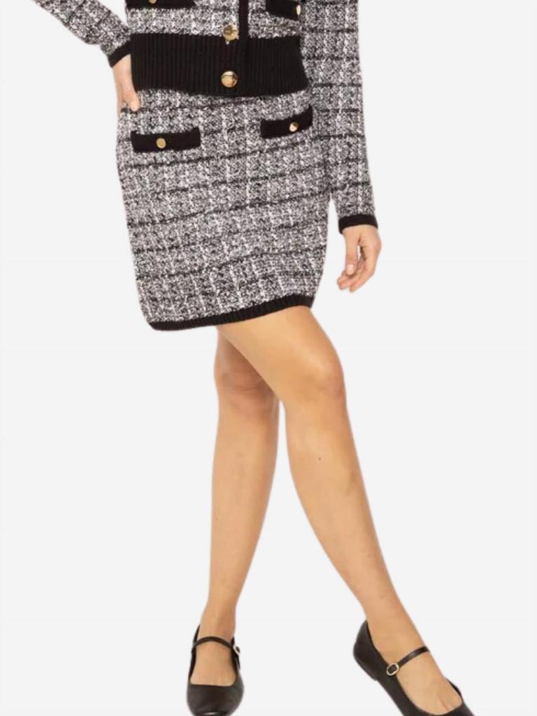 Central Park West Central Park West - Oona Tweed Jacquard Skirt