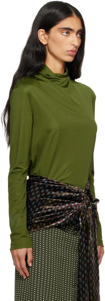 Dries Van Noten Green Jersey Turtleneck 2