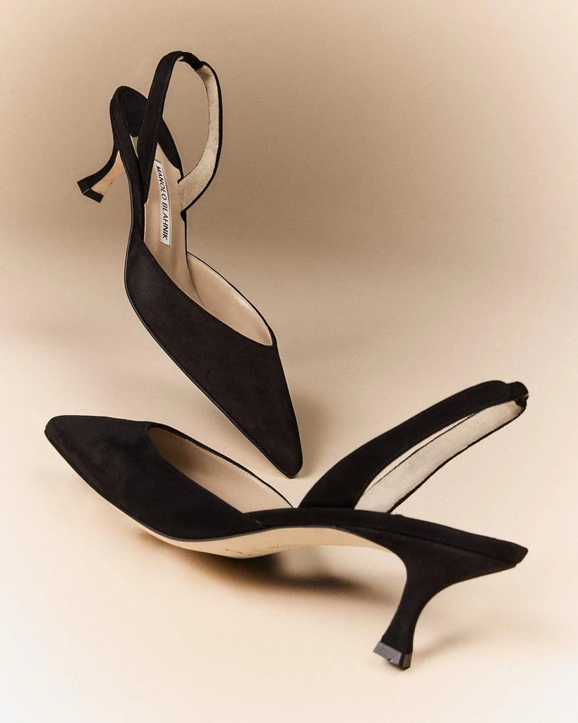 Manolo Blahnik Carolyne Kitten-Heel Halter Pumps 2