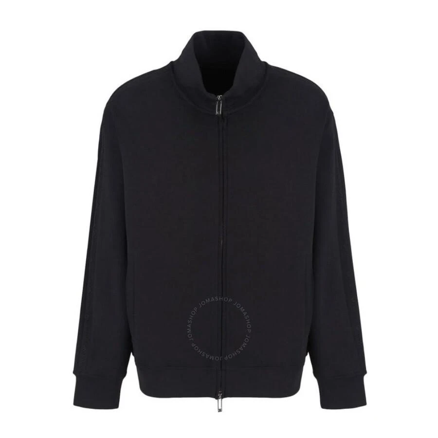 Emporio Armani Embossed Logo Full-Zip Cotton-Blend Sweatshirt 1