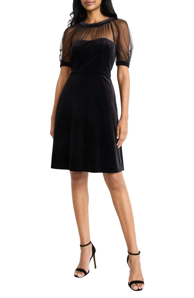 slim fit dress slacks Maggy London Women's Short-Sleeve Midi Dress - Navy Blazer main image 0