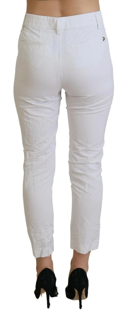 DONDUP Dondup White High Waist Tapered Women Pants 3