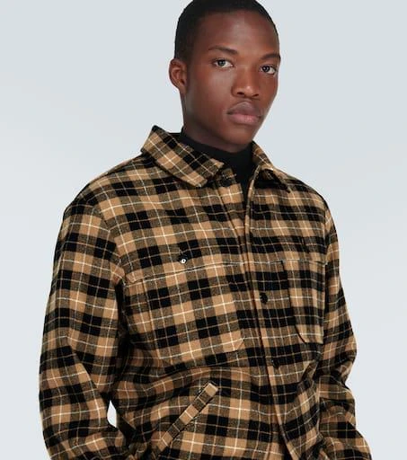Kenzo Checked wool-blend overshirt 5