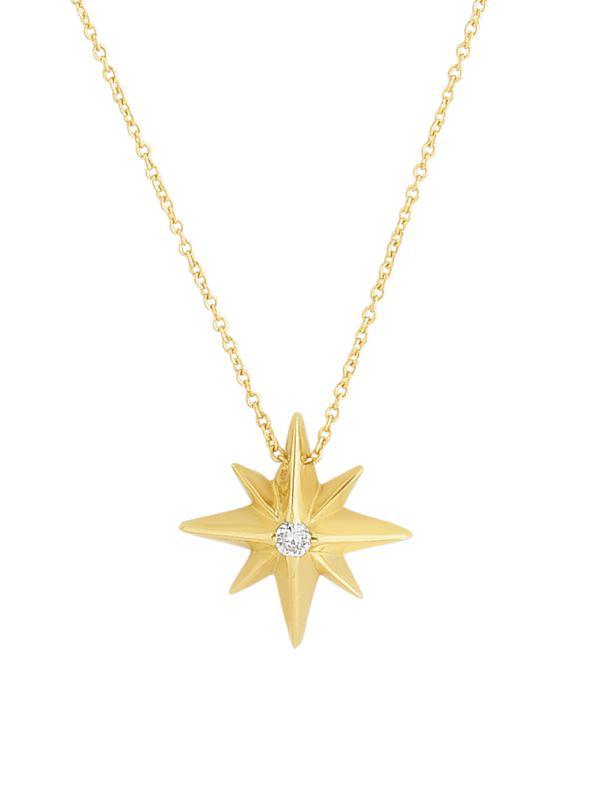 Saks Fifth Avenue Made in Italy 14K Yellow Gold & 0.3 TCW Diamond North Star Necklace