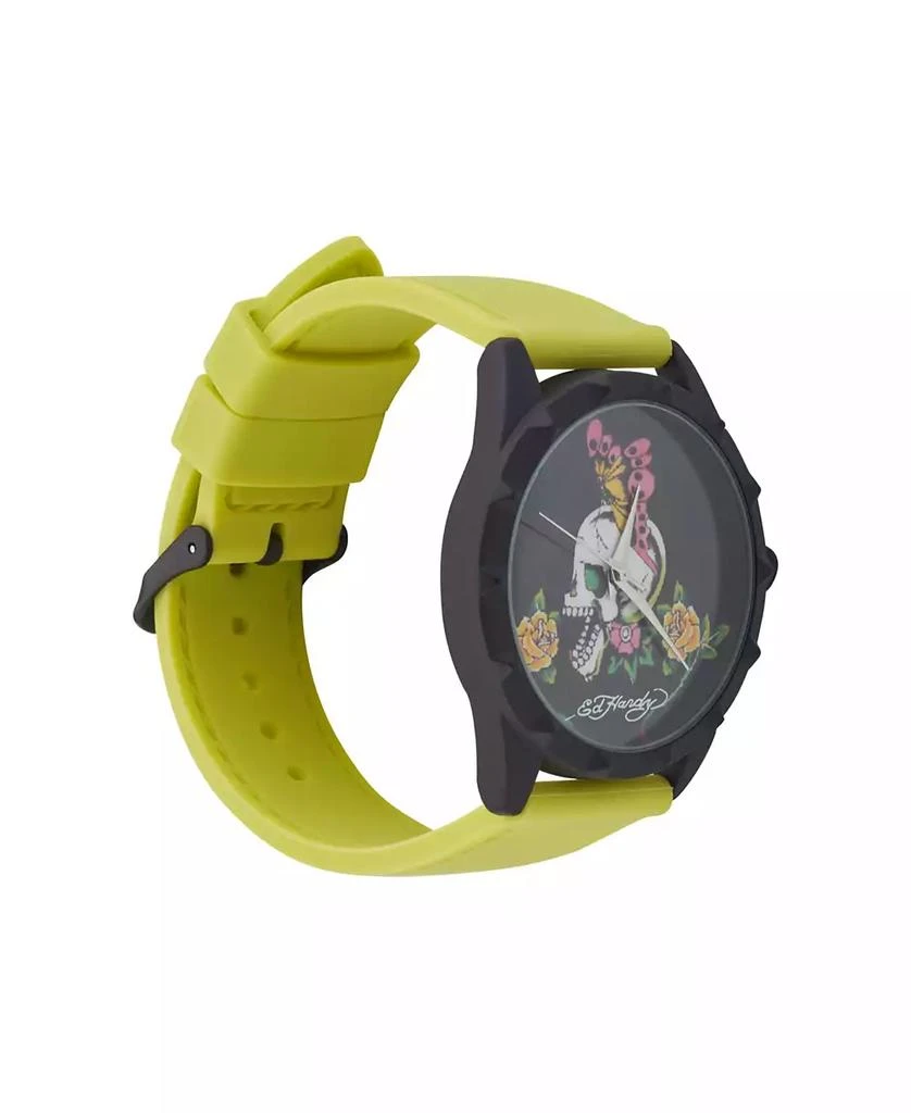 Ed Hardy Women's Quartz Neon Lime Silicone Strap Watch 2