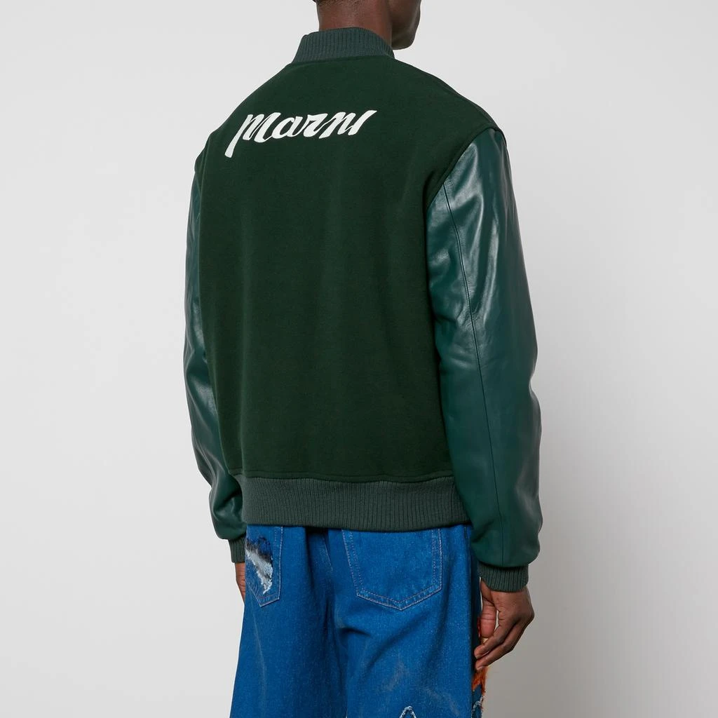 Marni Felt and Leather Bomber Jacket 2