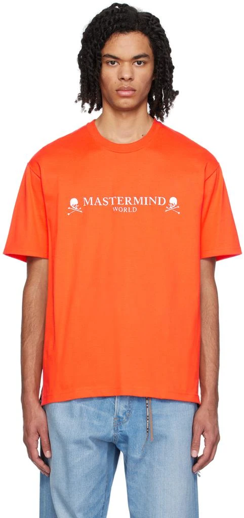 mastermind WORLD Orange 3D Skull T-Shirt 1