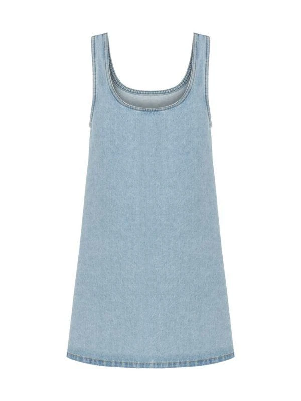 Nocturne Scoopneck Mini Denim Dress 4