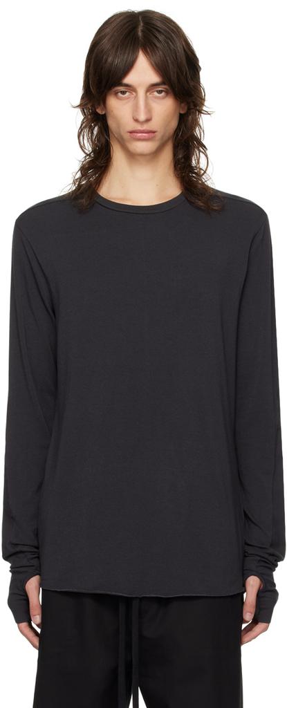 Entire Studios Black Thermal Long Sleeve T-Shirt - T-Shirts